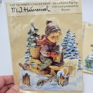 Vintage Hummel Collection 1994 Pop Up Christmas Cards Lot of 3 New